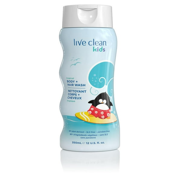 Nettoyant corps et cheveux tropique Kids de Live Clean 350 ml