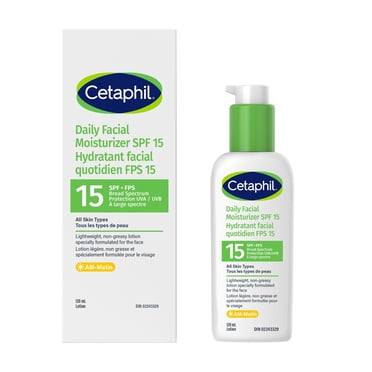 Cetaphil Daily Facial Moisturizer SPF 15 | Lightweight Face Moisturizer with Broad Spectrum Protection | For Sensitive Skin | Dermatologist Recommended
