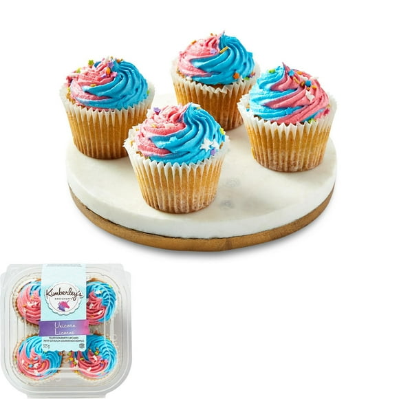 Kimberley’s Bakeshoppe Unicorn Filled Gourmet Cupcakes, 4 cupcakes, 325 g total