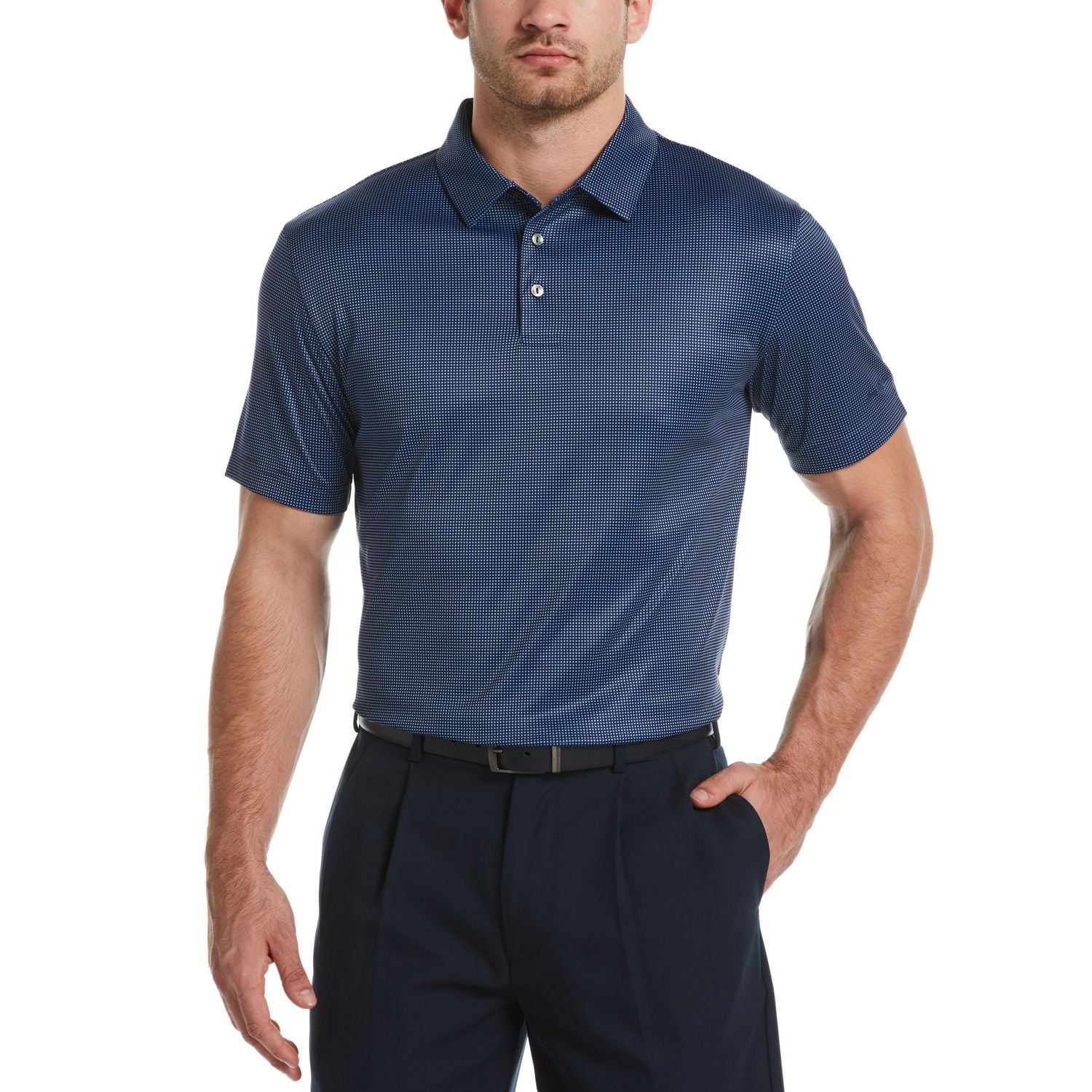 Polo de golf de manga corta estampado Performance para hombre