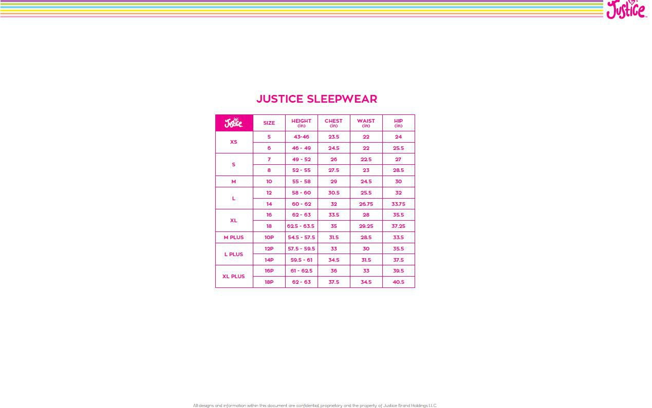 Justice Girls' Cuffed Pajamas 2-Piece Set