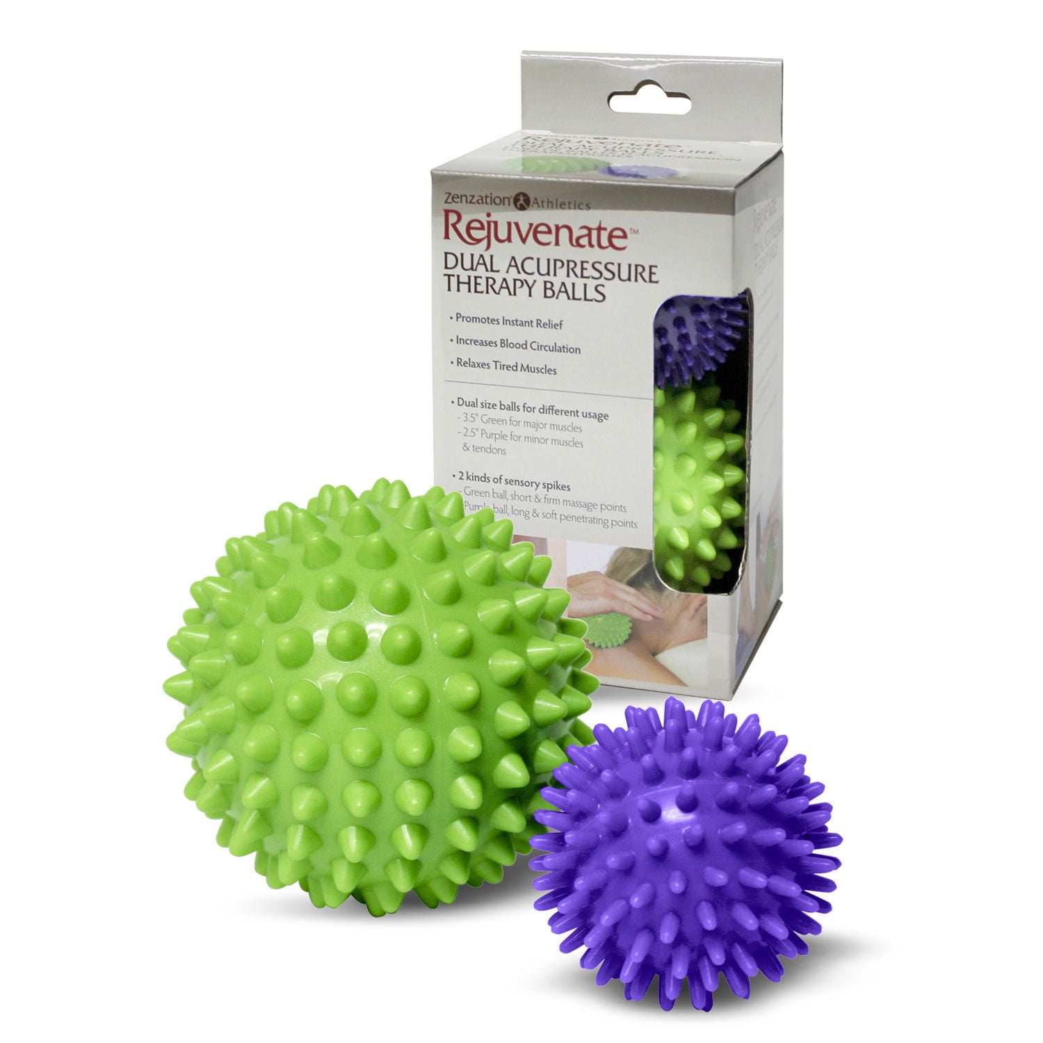 Zenzation Athletics Dual Acupressure Therapy Balls 2 piece Walmart
