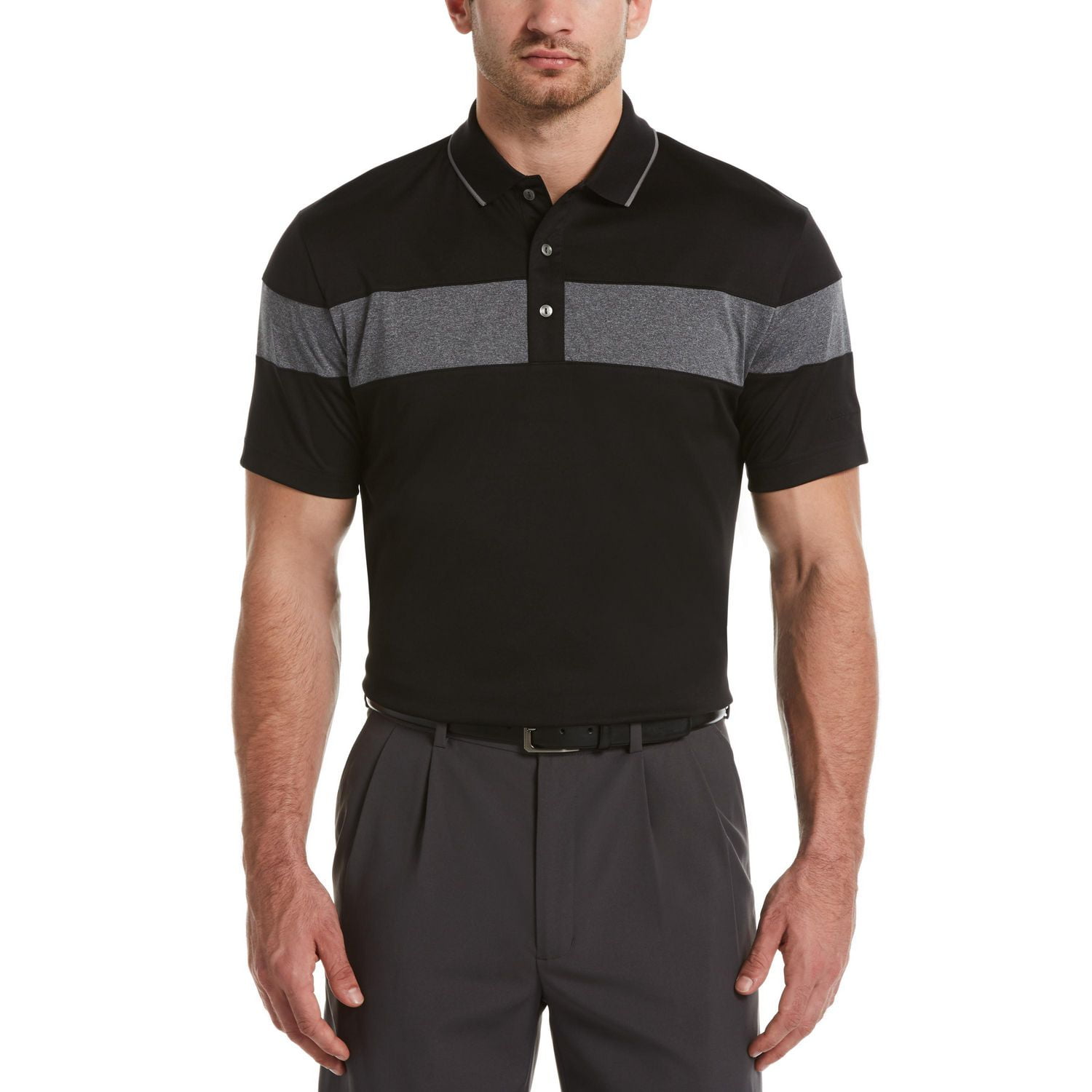 Polo de golf de manga corta de color block para hombre