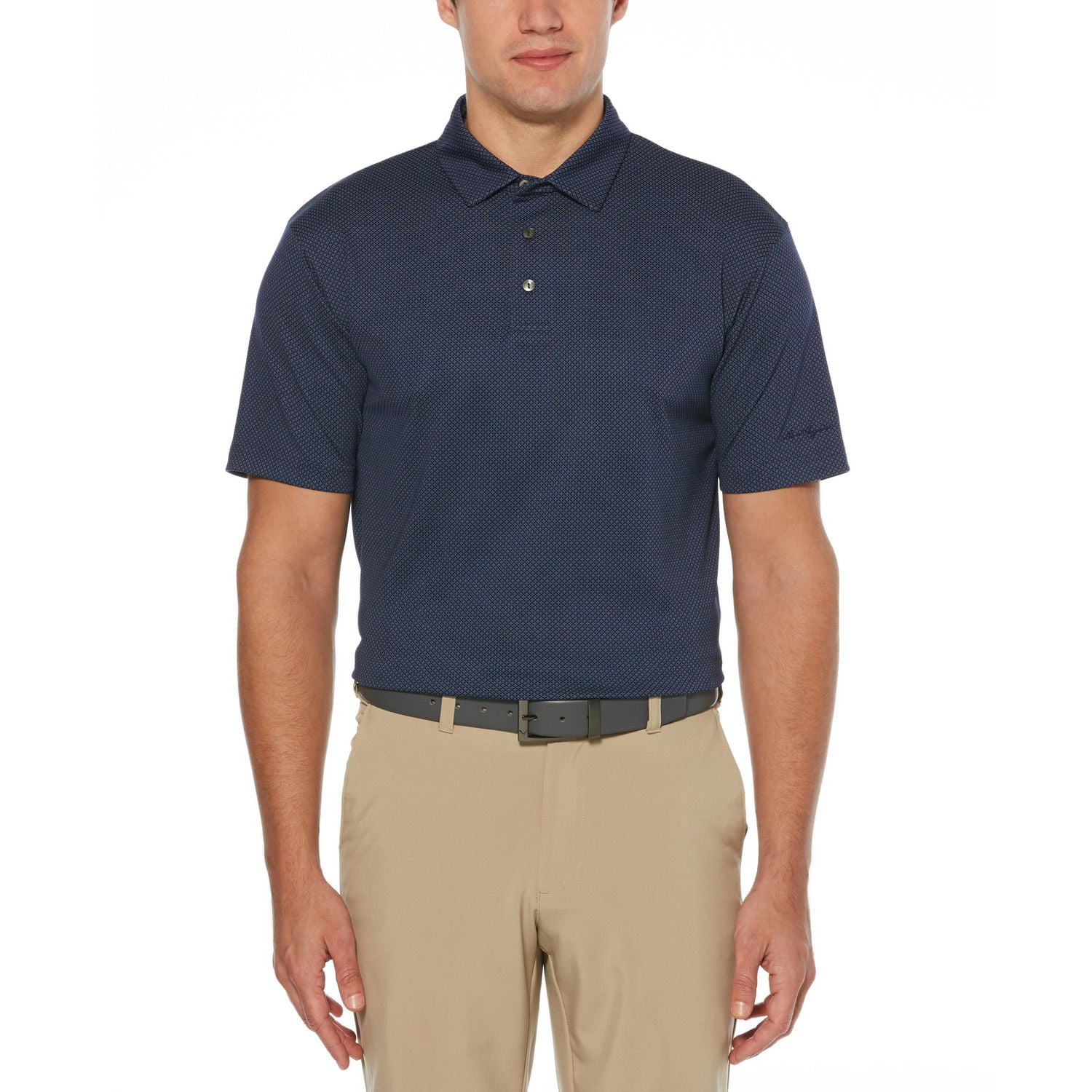 Men's Performance Short Sleeve Textured Golf Polo Shirt