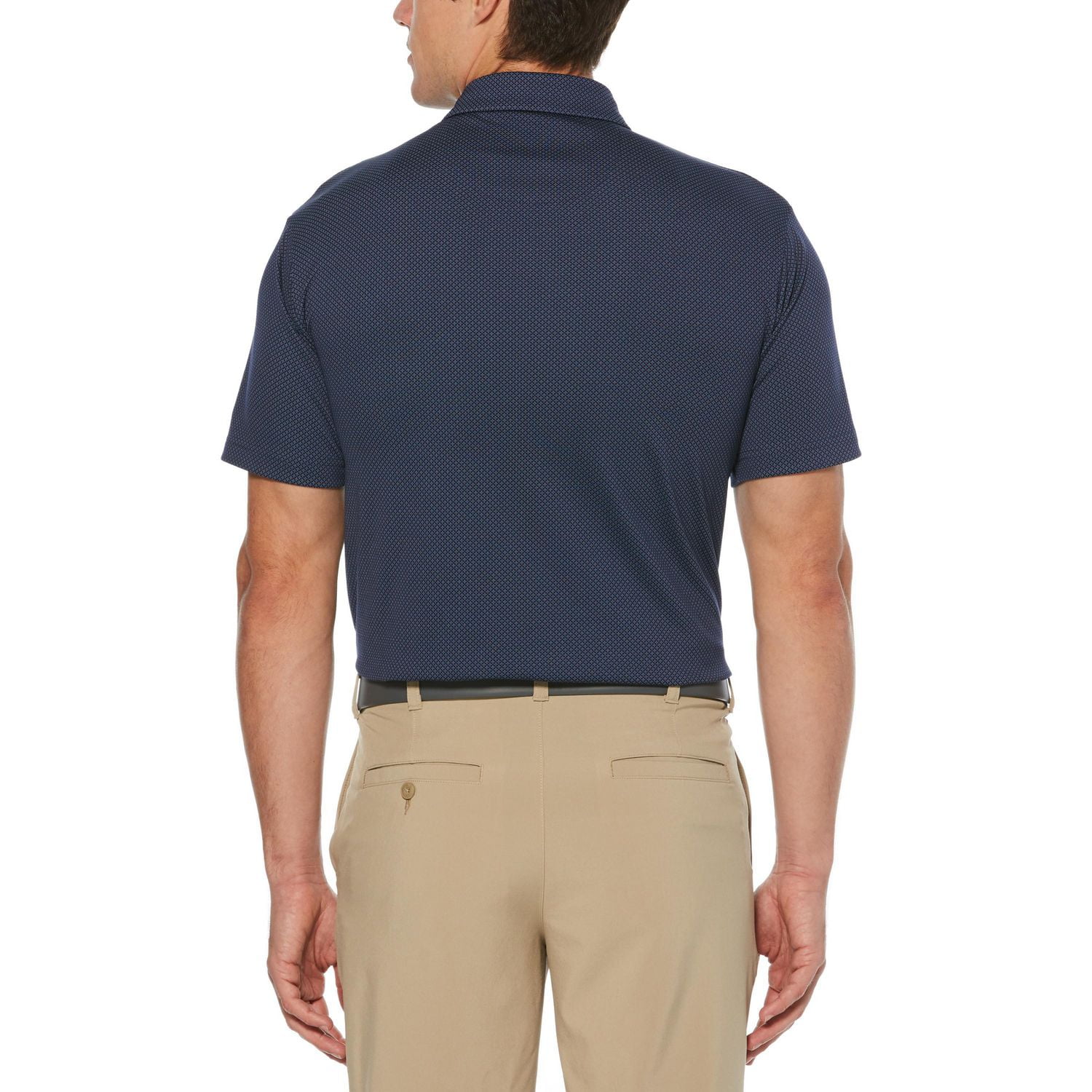 Men's Performance Short Sleeve Textured Golf Polo Shirt