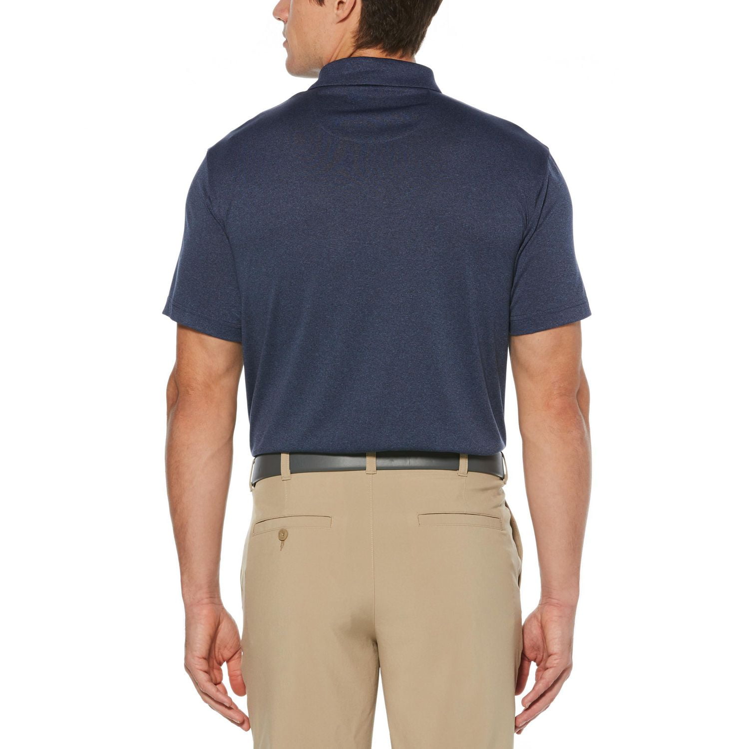 Polo de golf de manga corta con rayas desvanecidas para hombre