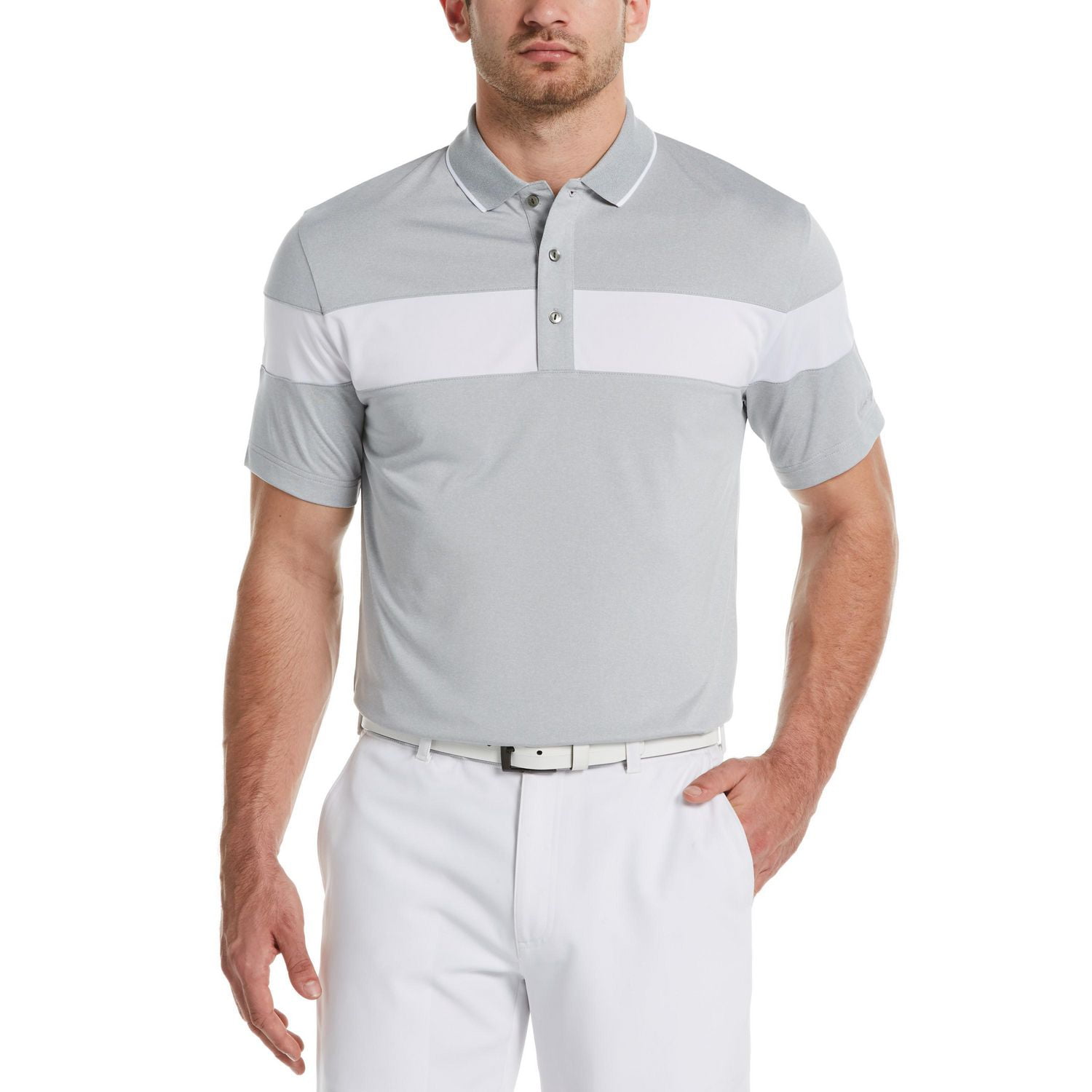 Men's Performance Short Sleeve Color Block Golf Polo Shirt