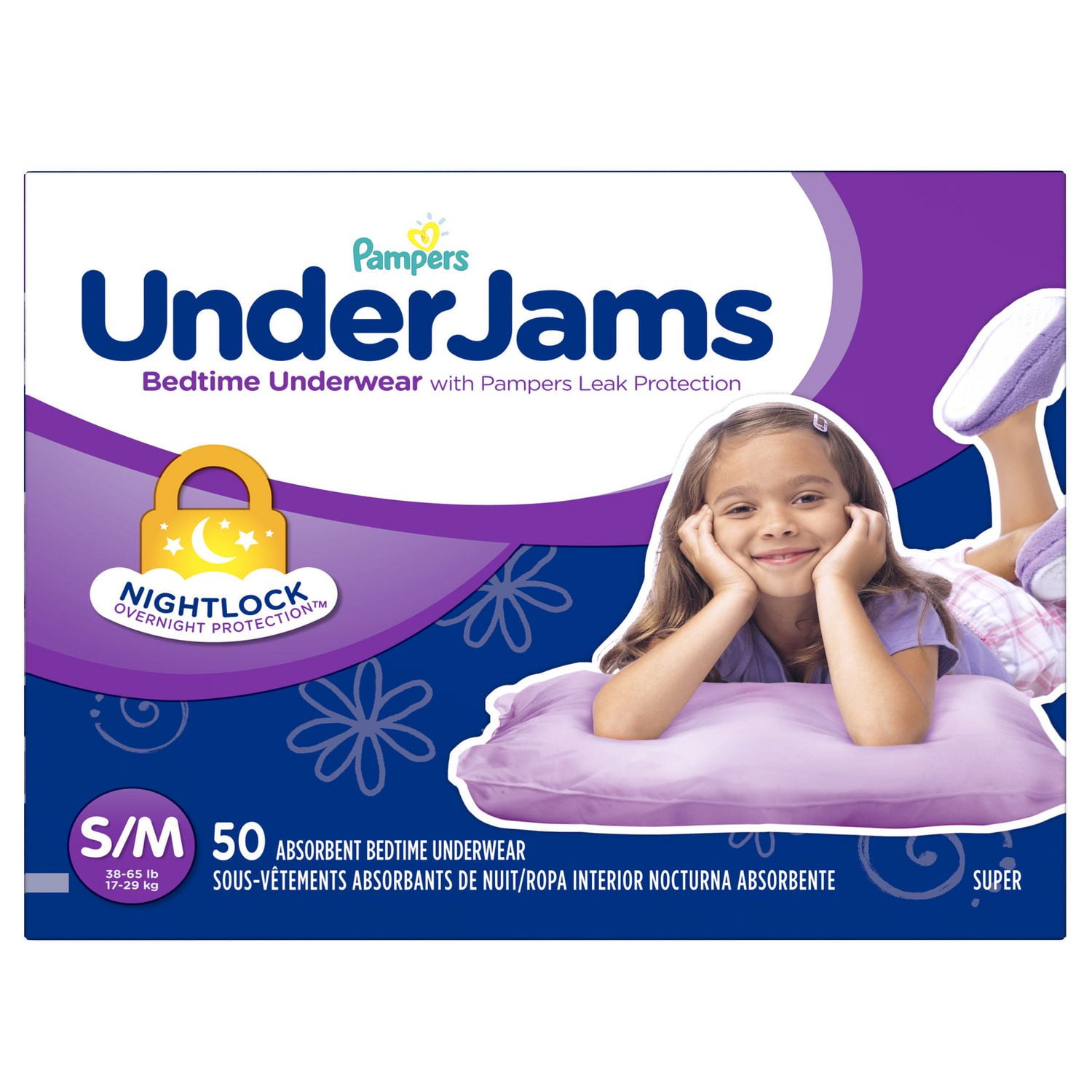 Pampers Ninjamas Nighttime Bedwetting Underwear Boys Size S/M (38-65 lbs)  88 Count (Packaging & Prints May Vary) : : Baby