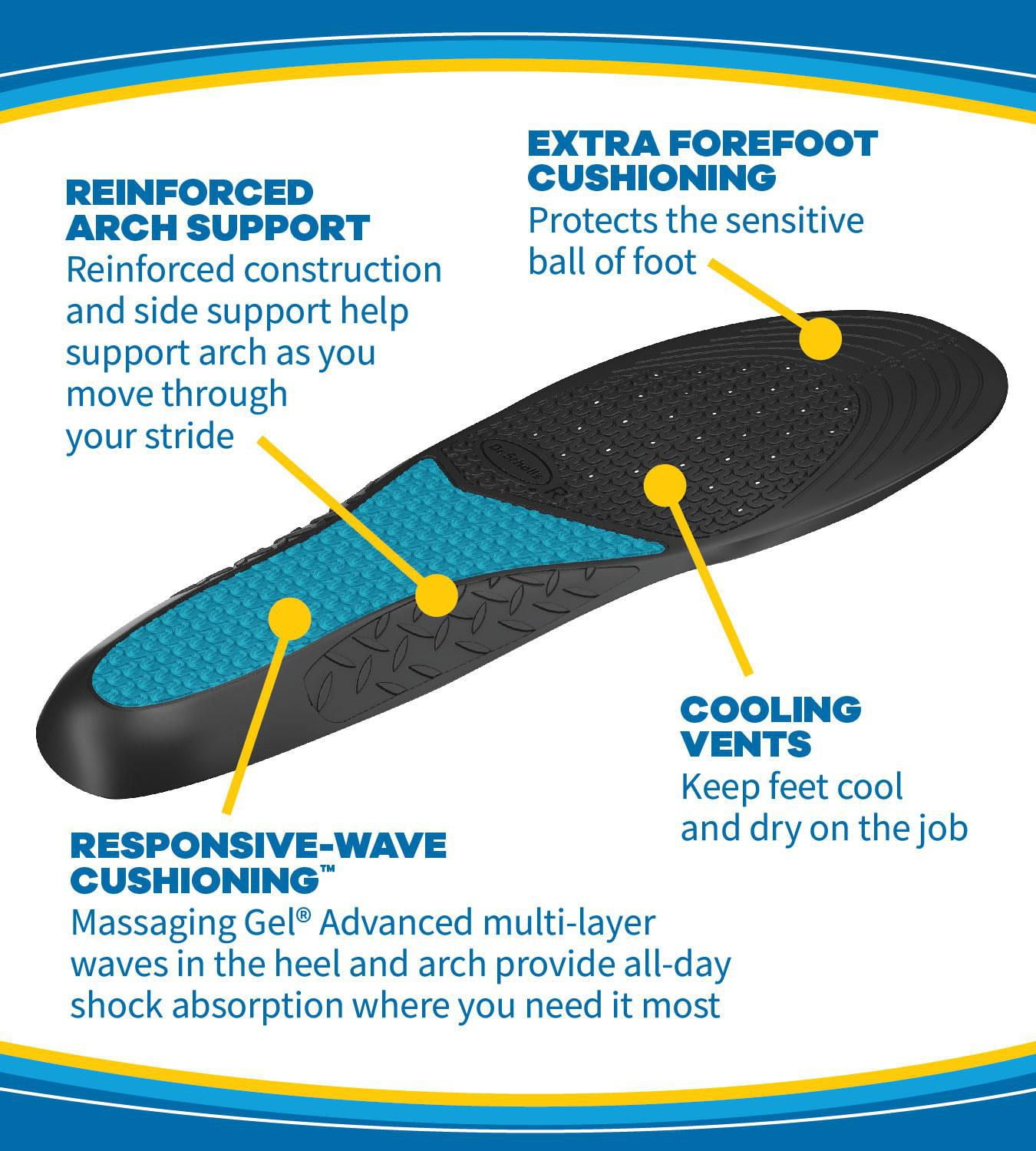 Dr scholl's clearance work insoles walmart