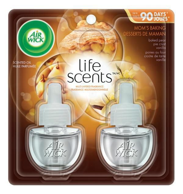 Air Wick Plugin Air Freshener, Scented Oil Refills, Life Scents Mom's Baking, 2 Refills