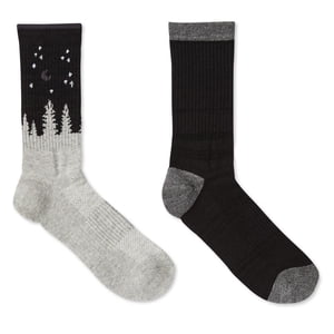 Ladies Ozark Trail 2-Pack Premium Wool Blend Crew Sock