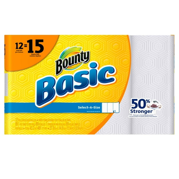 Bounty Basic Select-A-Size Paper Towels, White