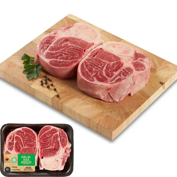 Halal Bone-In Beef Shank, Your Fresh Market, 1-2 steaks, AAA Angus beef, 0.45 - 0.72 KG