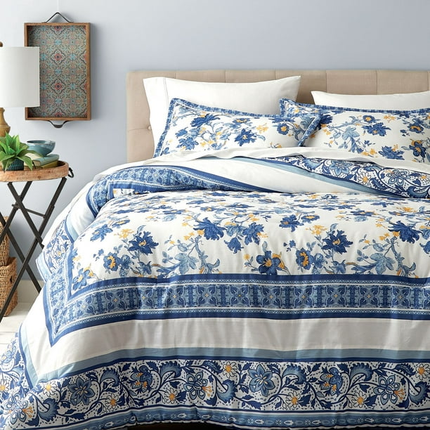 Hometrends Blue Floral Comforter Set 