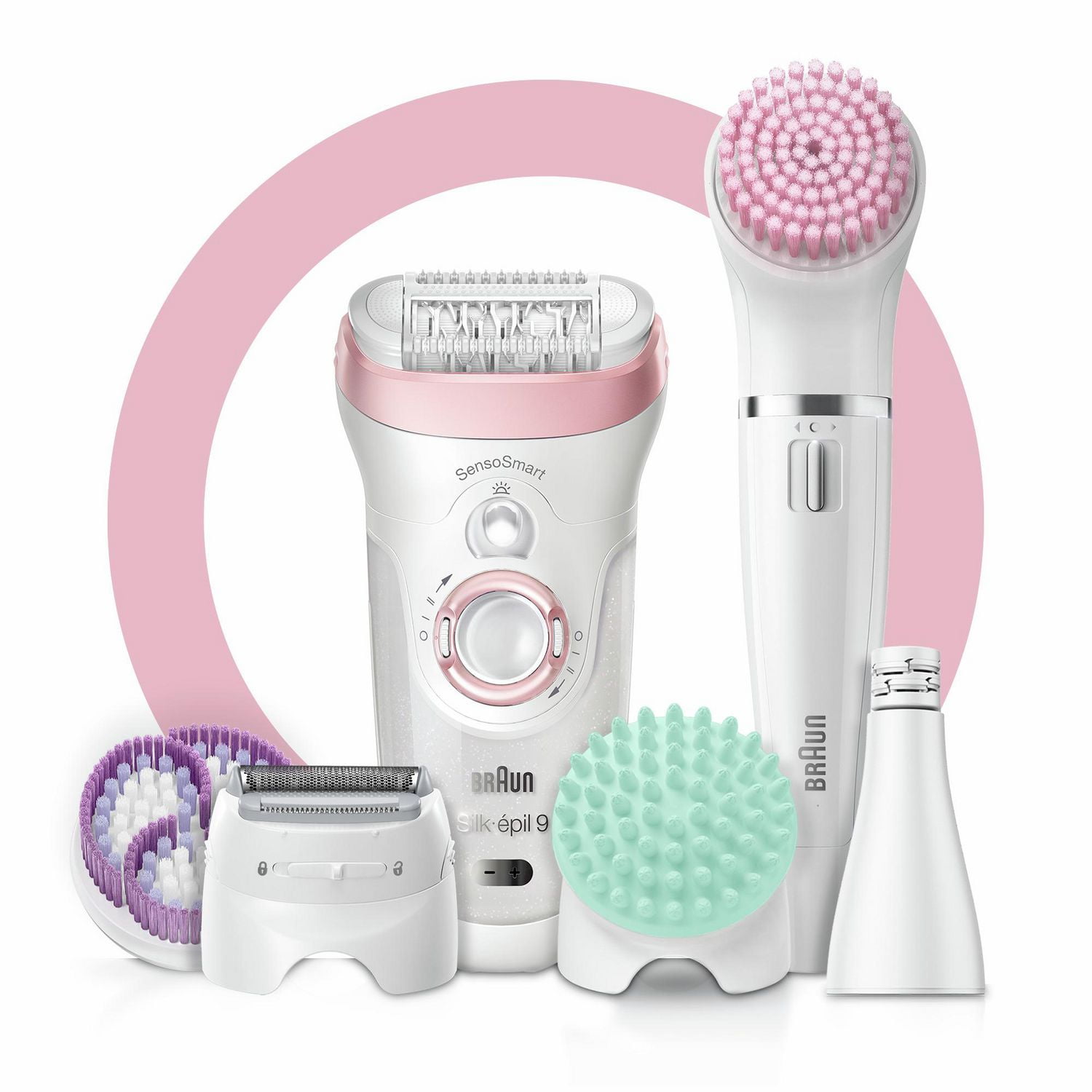 Braun Silk-épil Beauty Set 9 9-985 Deluxe 7-in-1 Cordless Wet & Dry Hair  Removal - Epilator, Shaver, Exfoliator, Cleansing Kit for Face & Body 