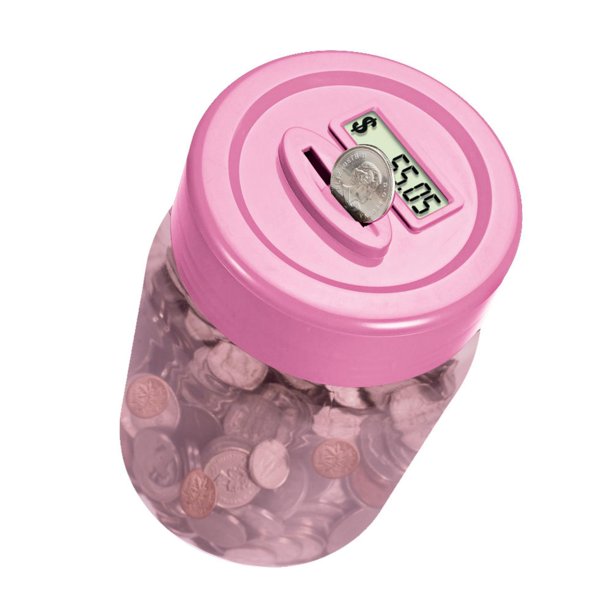 Coin Counting Bank with Pink Lid Walmart.ca