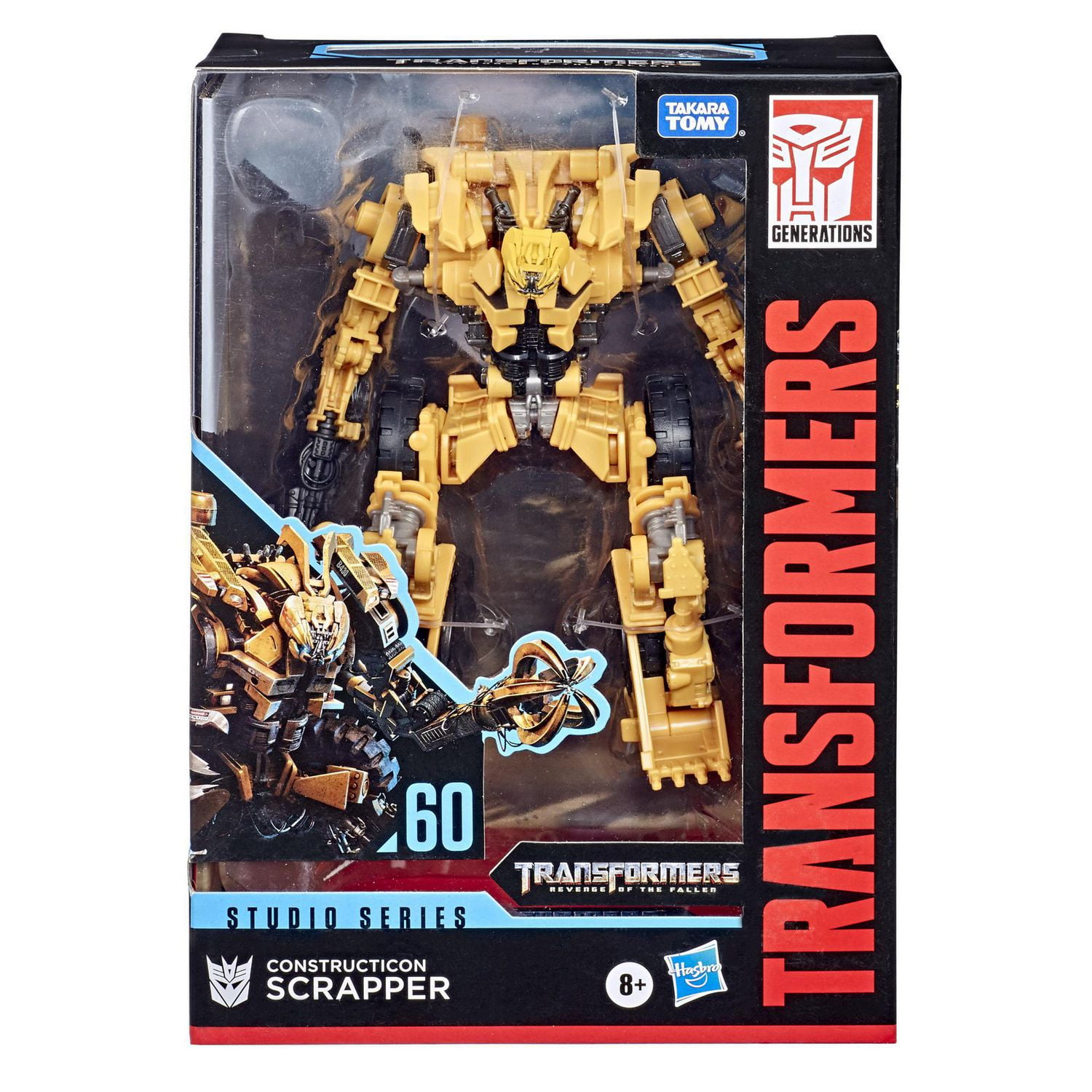 Transformers Toys Studio Series 60 Voyager Class Revenge of the Fallen Movie Constructicon Scrapper Action Figure Ages 8 and Up 6.5 inch