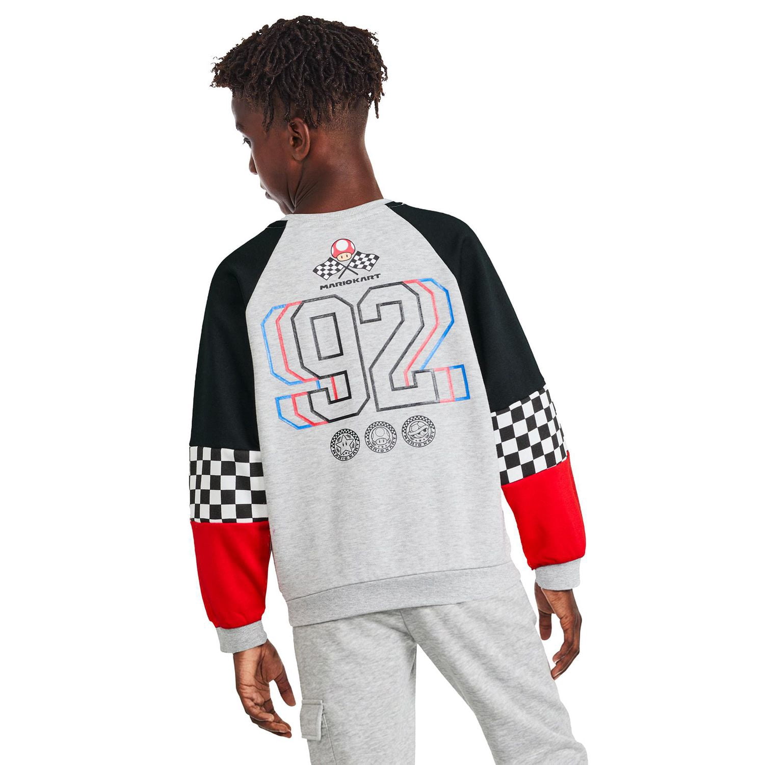 Coton ouaté à imprimé graphique Mario Kart Nintendo pour garçons