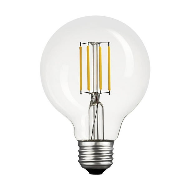 Ampoule en plastique de filament gradable à DEL G25 E26 de Globe Electric de 4,5 W en blanc doux, 31019