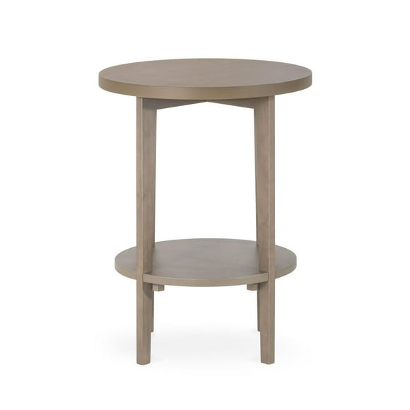 Forever Eclectic Halo Wood Side Table, Cool Gray