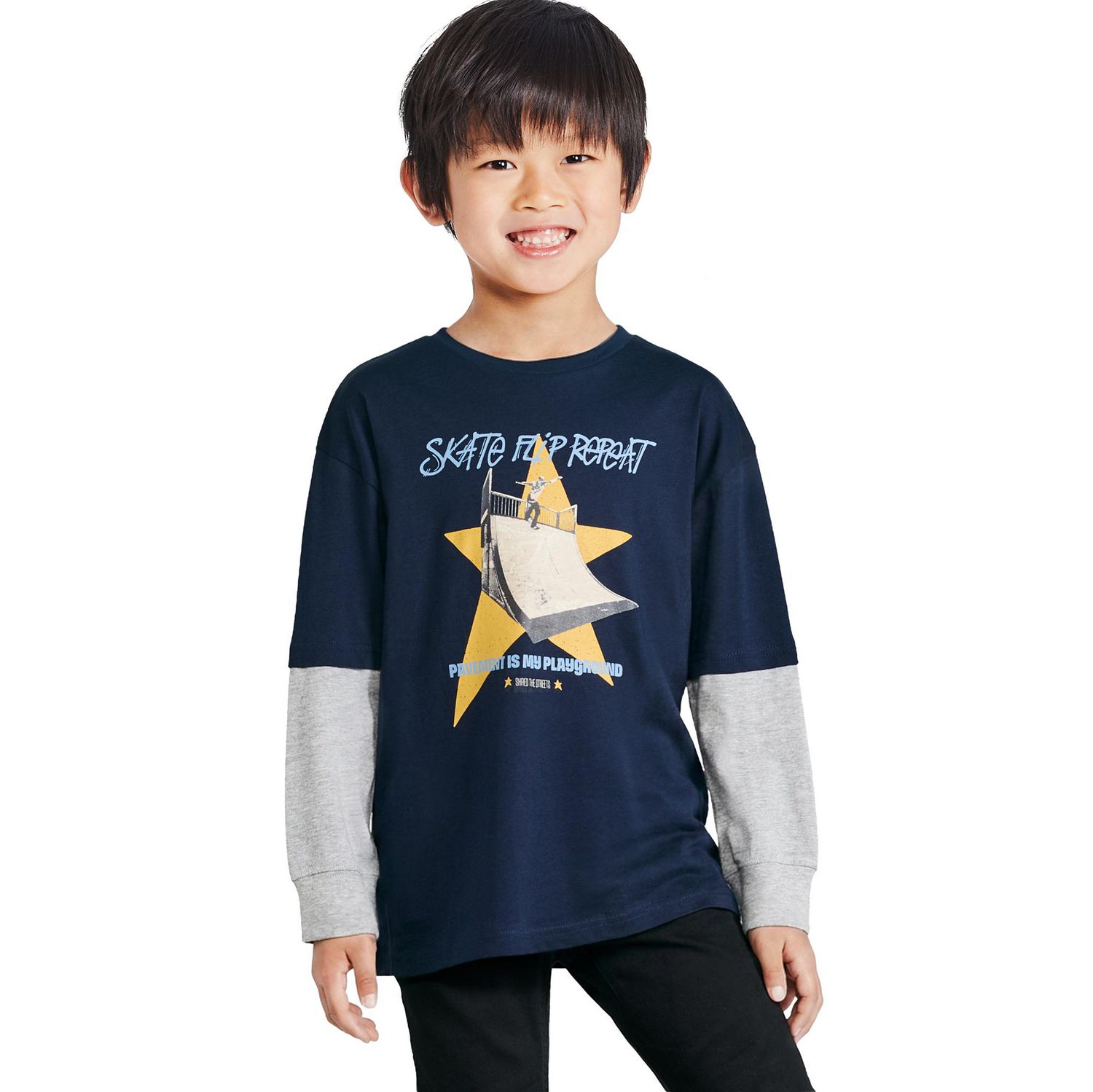 George Boys' Long-Sleeve Fooler T-Shirt
