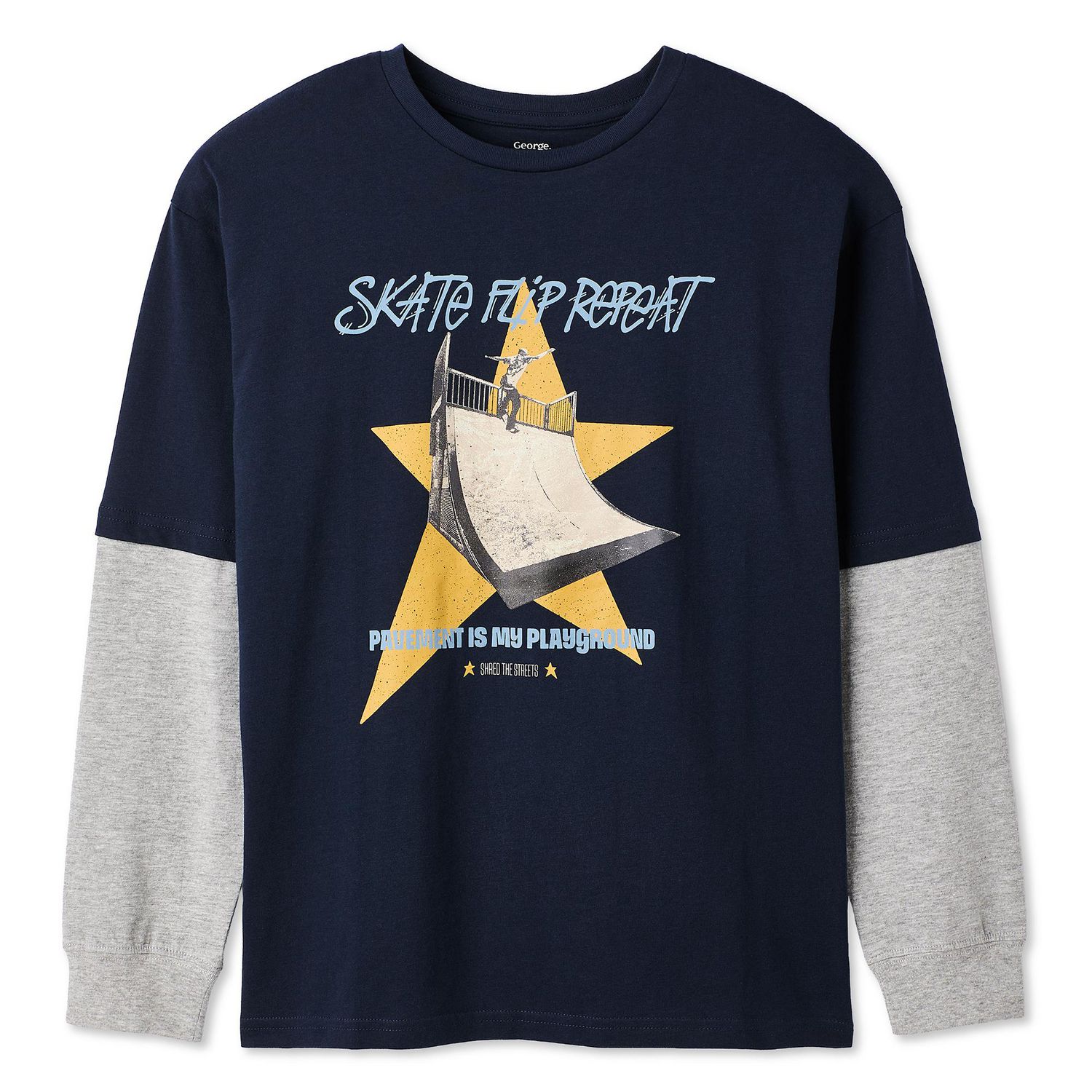 George Boys' Long-Sleeve Fooler T-Shirt