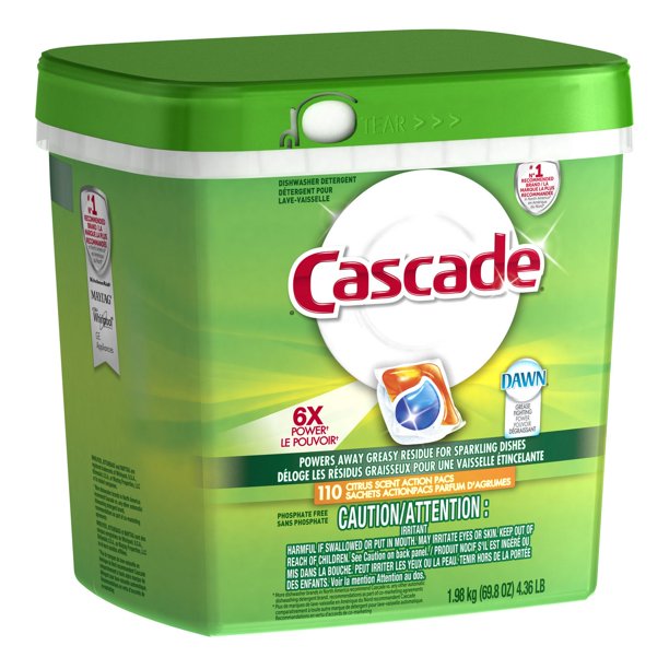 Détergent pour lave-vaisselle en sachet Cascade ActionPacs, Parfum D'agrumes