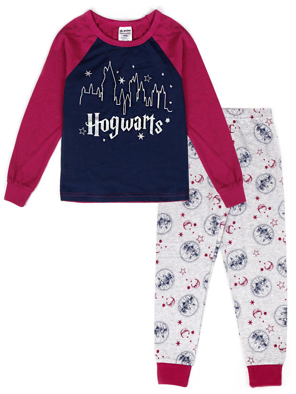 Pyjama Court Harry Potter Fille - Haut Manches Courtes Poudlard + Short - Taille élastique, été