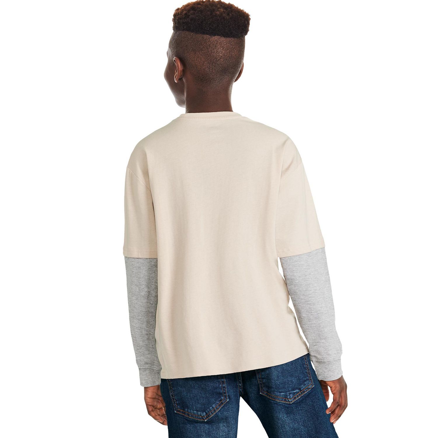 T-shirt à manches longues trompe-l’œil George pour garçons