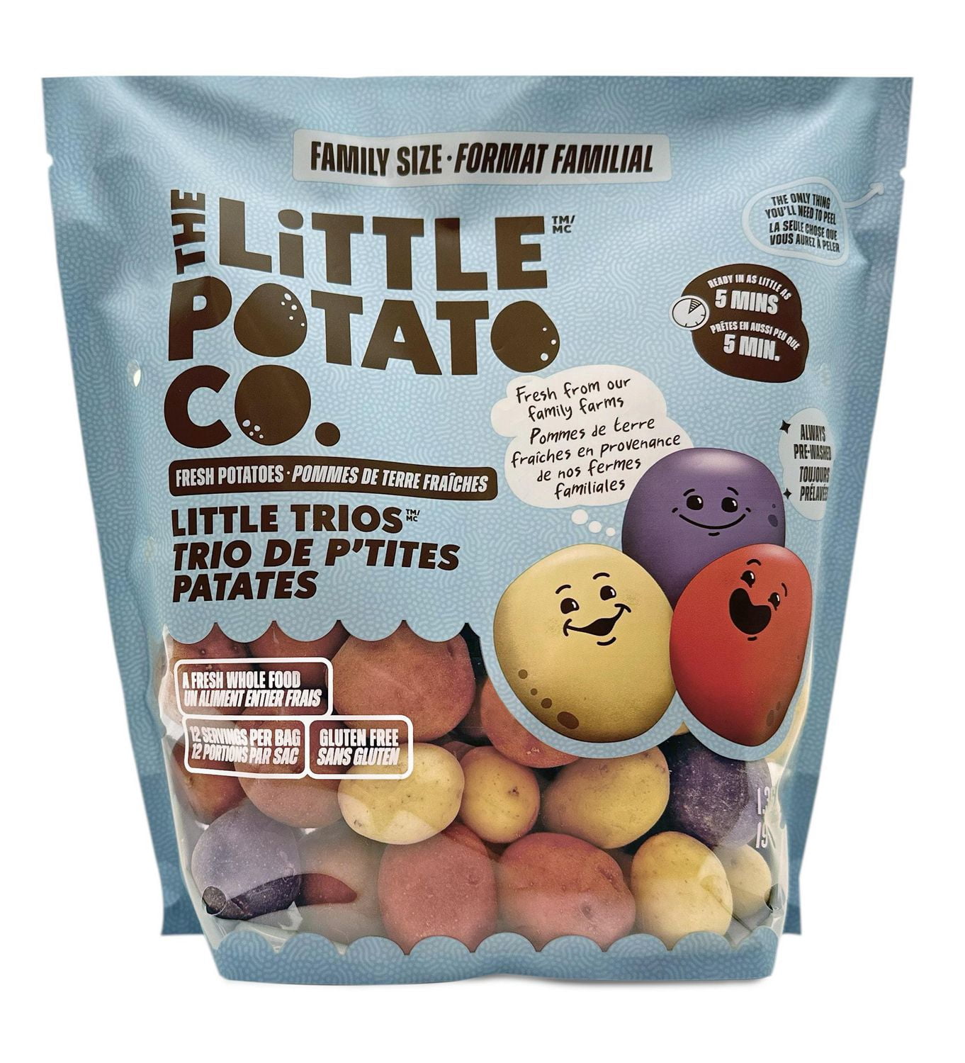 The Little Potato Company Fresh Little Potatoes - 3lb Little Trios, Fresh Little Yellow, Red, and Purple Potatoes