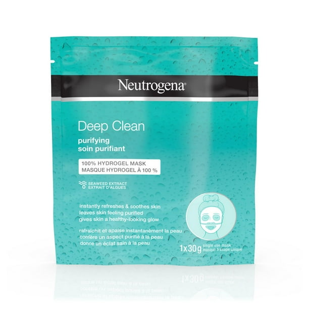 Le masque hydrogel Neutrogena Deep Clean est un soin purifiant  non comédogène, enrichi d’extrait d’algues.