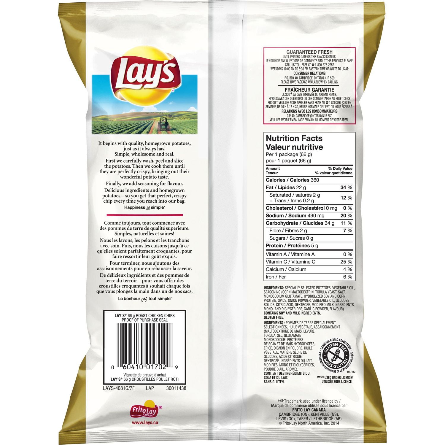 Nutrition Facts Label Lays Potato Chips | Blog Dandk