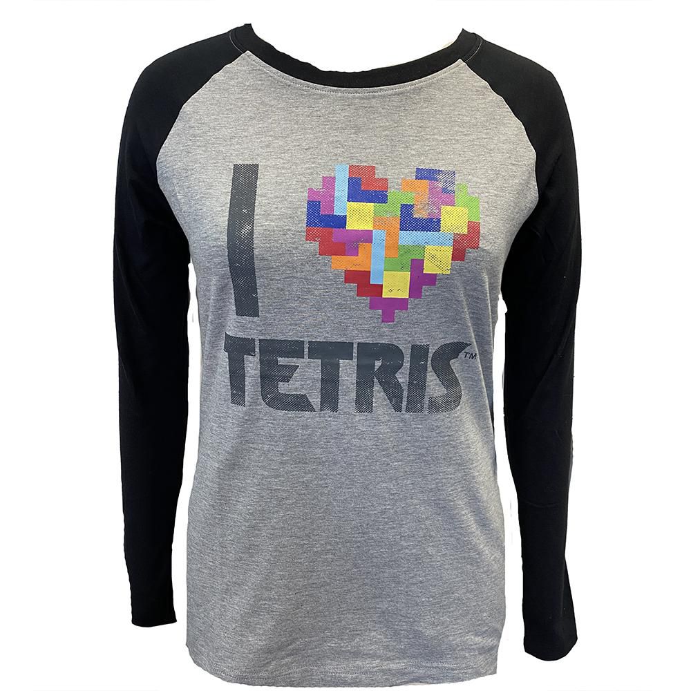 Ladies licensed Tetris long sleeve t shirt.