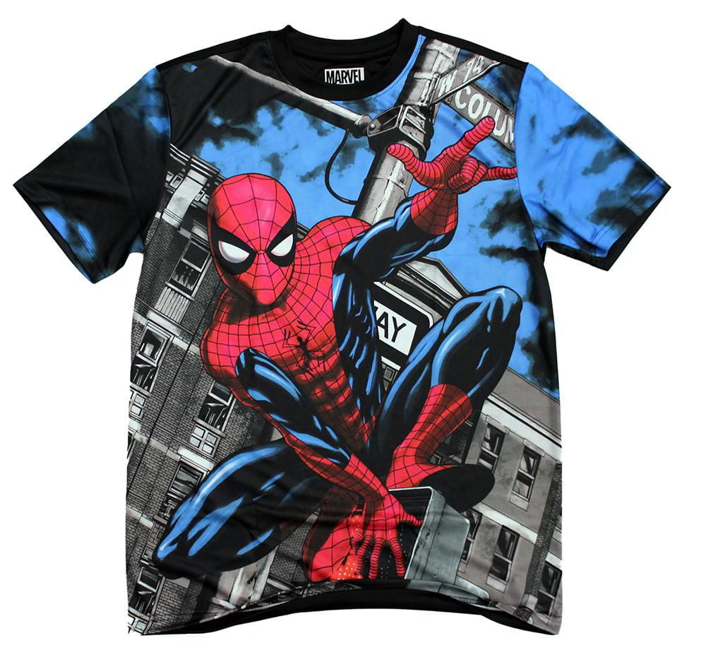 Men's licensed Spiderman t shirt.
