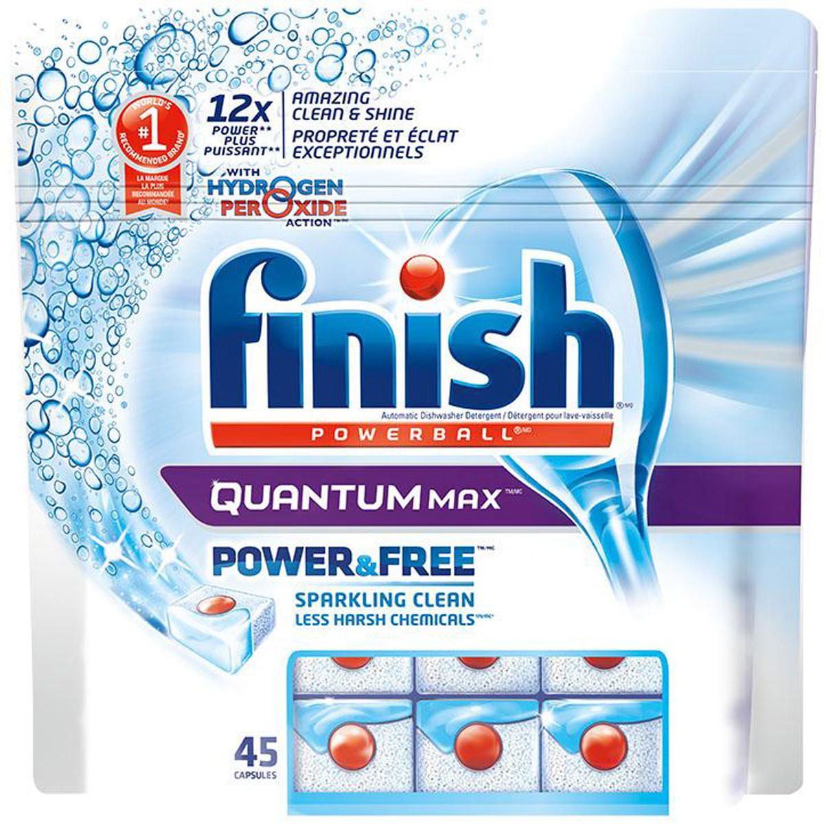 Finish Dishwasher Detergent Quantum Max Power & Free With Hydrogen ...