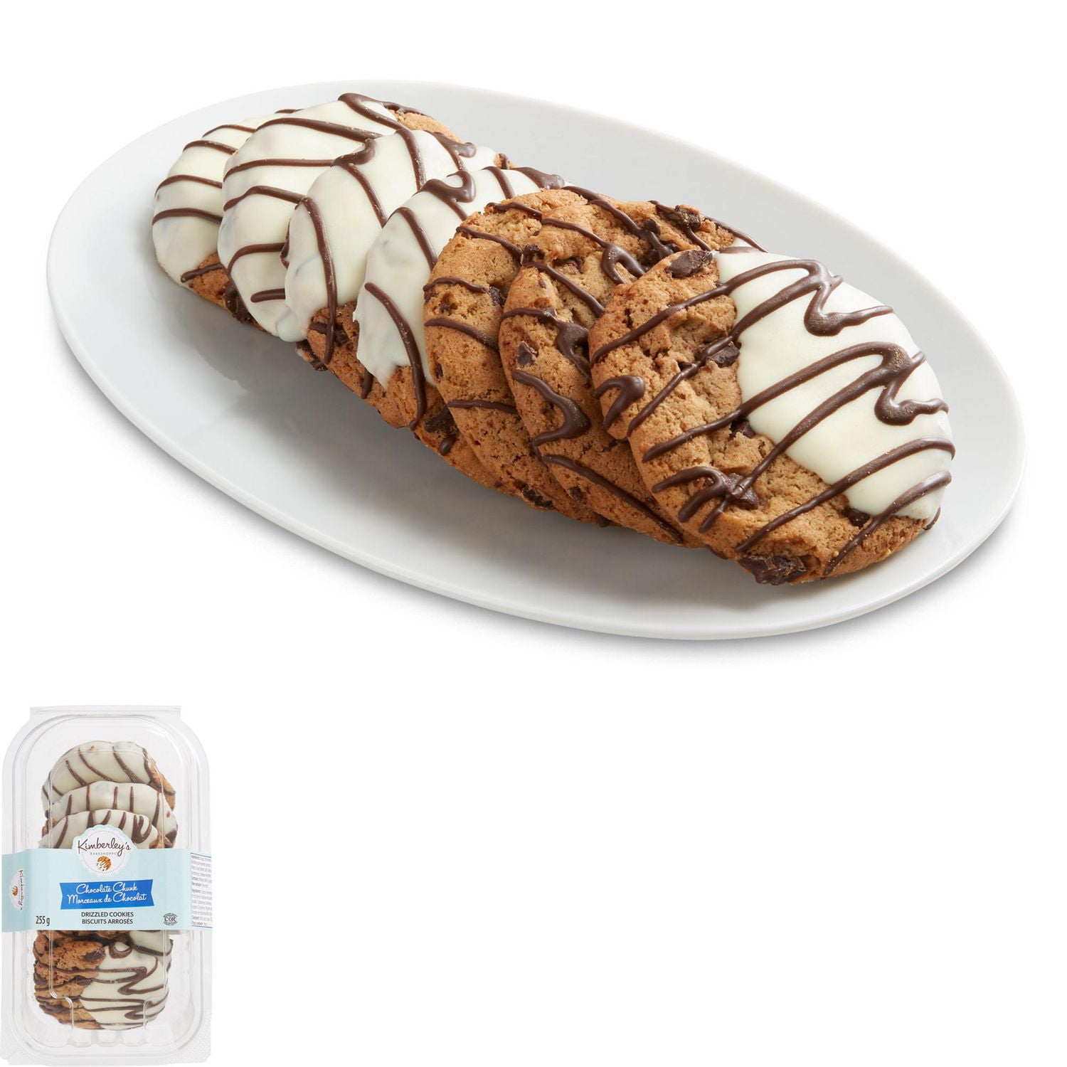 Kimberley's Bakeshoppe Chocolate Chunk Drizzled Cookies, 255 g