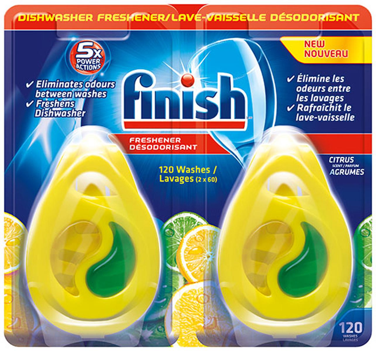 Desodorisant lave-vaisselle citron 2 pièce(s) Finish
