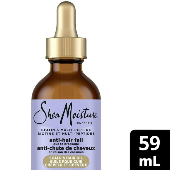 SheaMoisture Anti-Hair Fall Scalp & Hair Oil, with Biotin & Multi-Peptide & ScalpBoost Technology, Healthy Looking Hair and Moisturized Scalp, 59mL, 59 ML