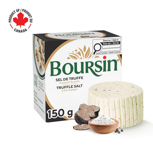 Boursin Truffle Salt & Hint of Black Pepper, Spreadable Cheese 150g