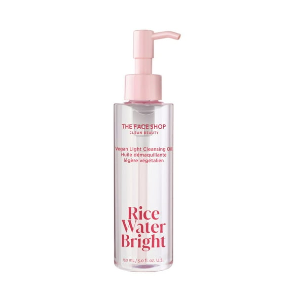 The Face Shop Rice Water Bright Vegan Light Cleansing Oil with Jojoba Oil, Lightweight Daily Makeup Remover, for all Skin Types, Korean Skin Care, 150ml