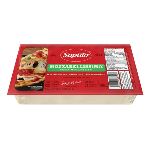 Saputo Mozzarellissima Pizza Mozzarella Cheese, 500 g