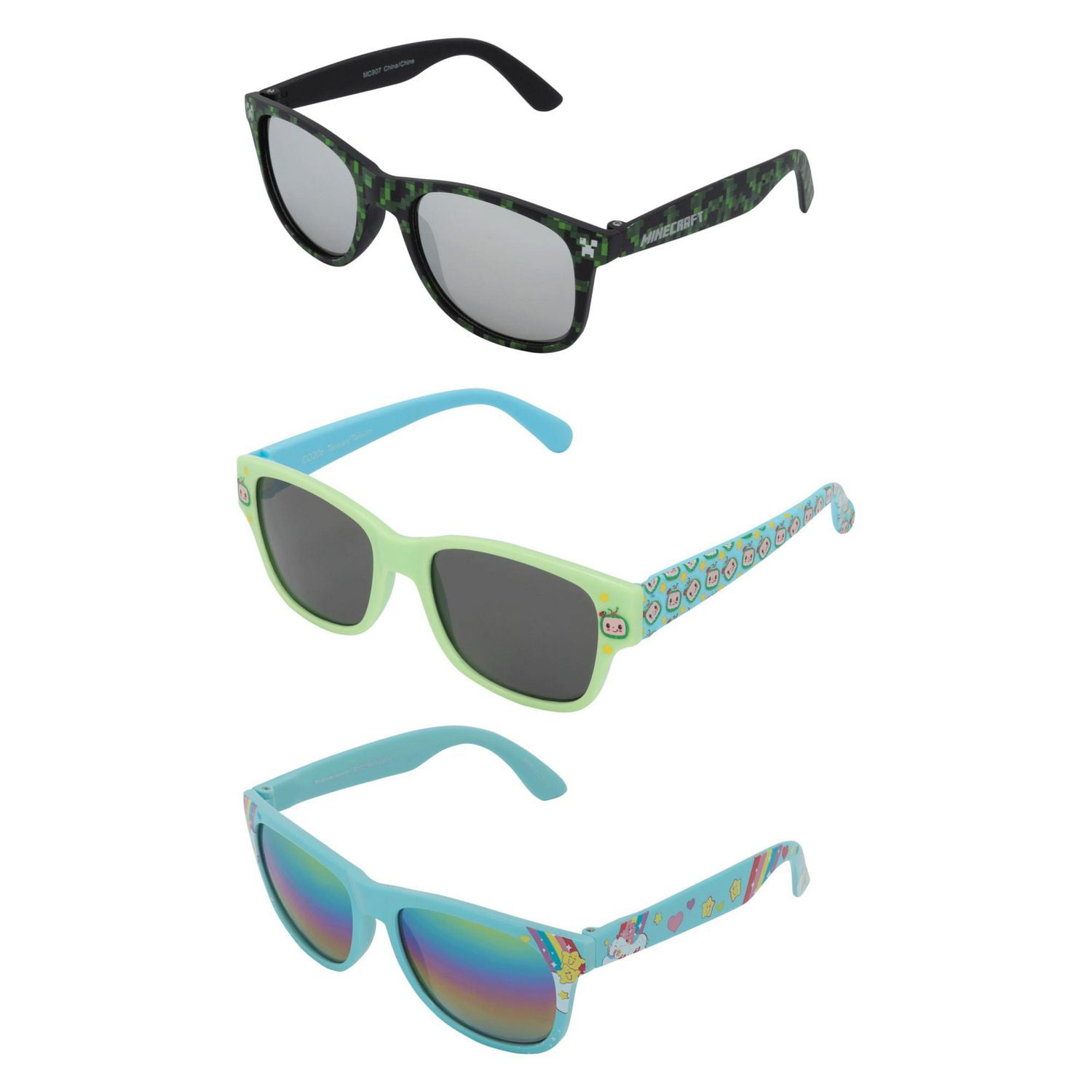Lunettes de soleil unisexes pour enfants 3 packs