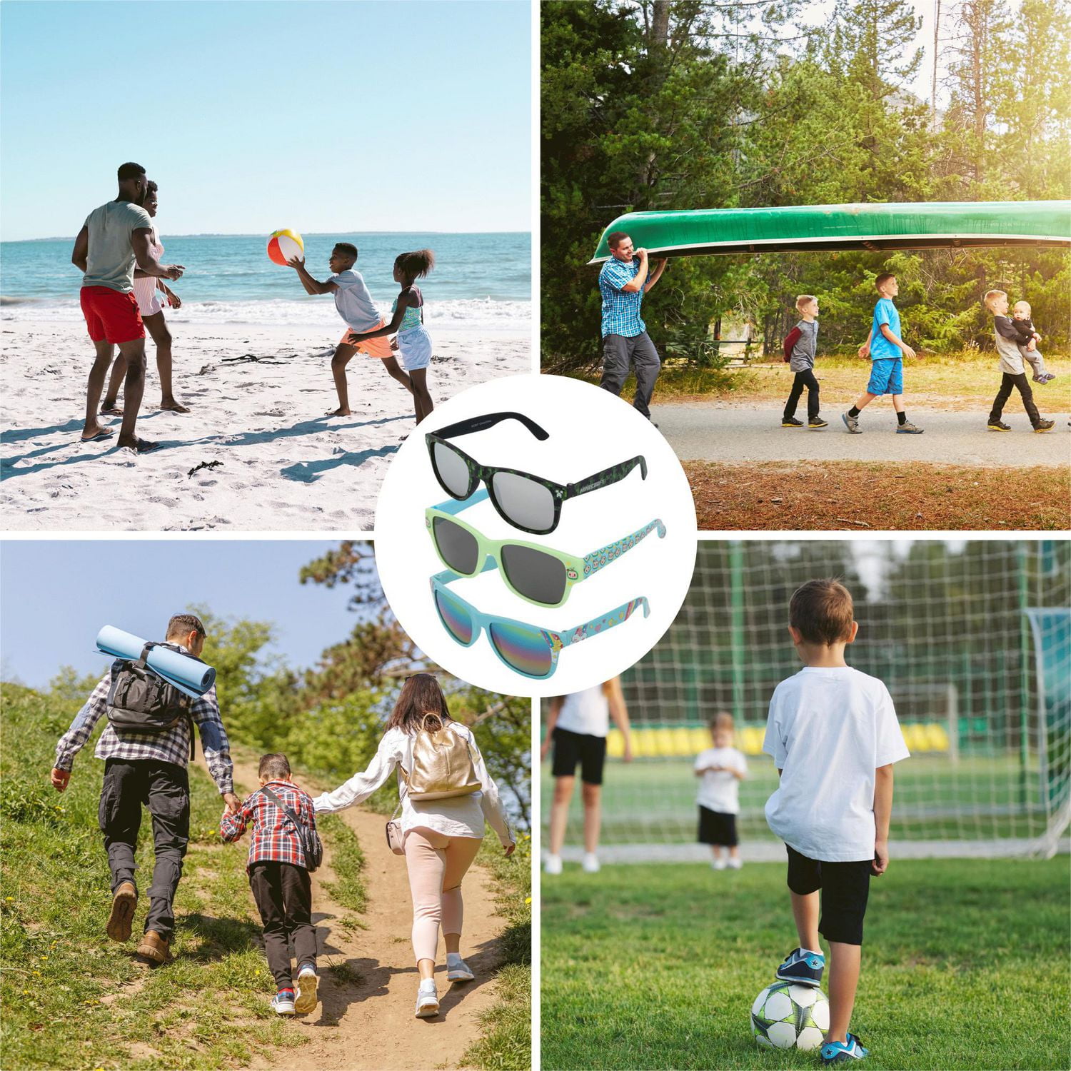 Lunettes de soleil unisexes pour enfants 3 packs