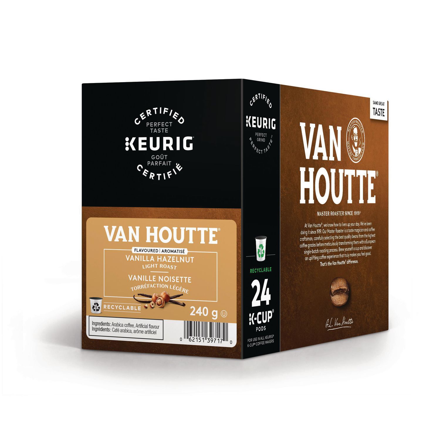 Van Houtte French Vanilla and Chocolate Raspberry Truffle Recyclable K-Cup Coffee Pods 24 Count For Keurig Coffee Makers