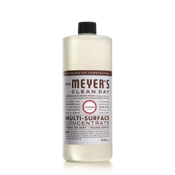 Mrs. Meyer's Clean Day Multi-Surface Concentrate All Purpose Cleaner, 946ml, Lavender, Removes stuck on dirt - 946ml