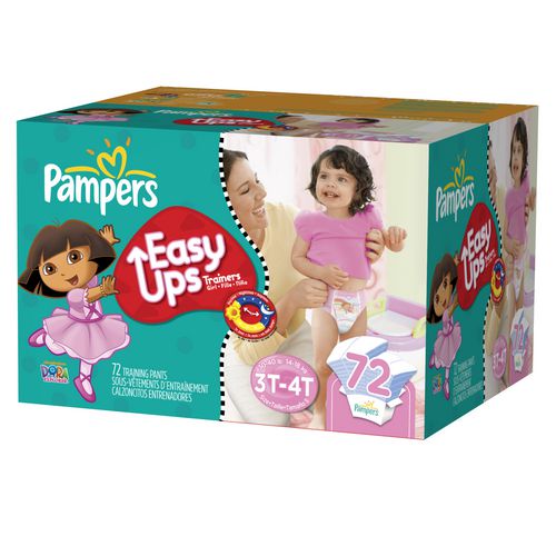Pampers Easy Ups Training Pants Girls 4T-5T (37+ lbs), 18 count