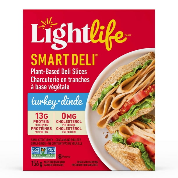 Lightlife Smart Deli PlantBased Vegan Turkey Slices Walmart.ca