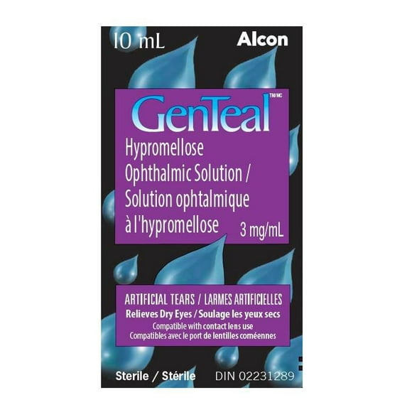 GenTeal Hypromellose Opthalmic Solution, Eye Drops, Artificial Tears, 10 mL