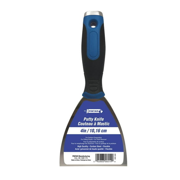 4" Carbon Steel Putty Knife, Flexible, carbon steel