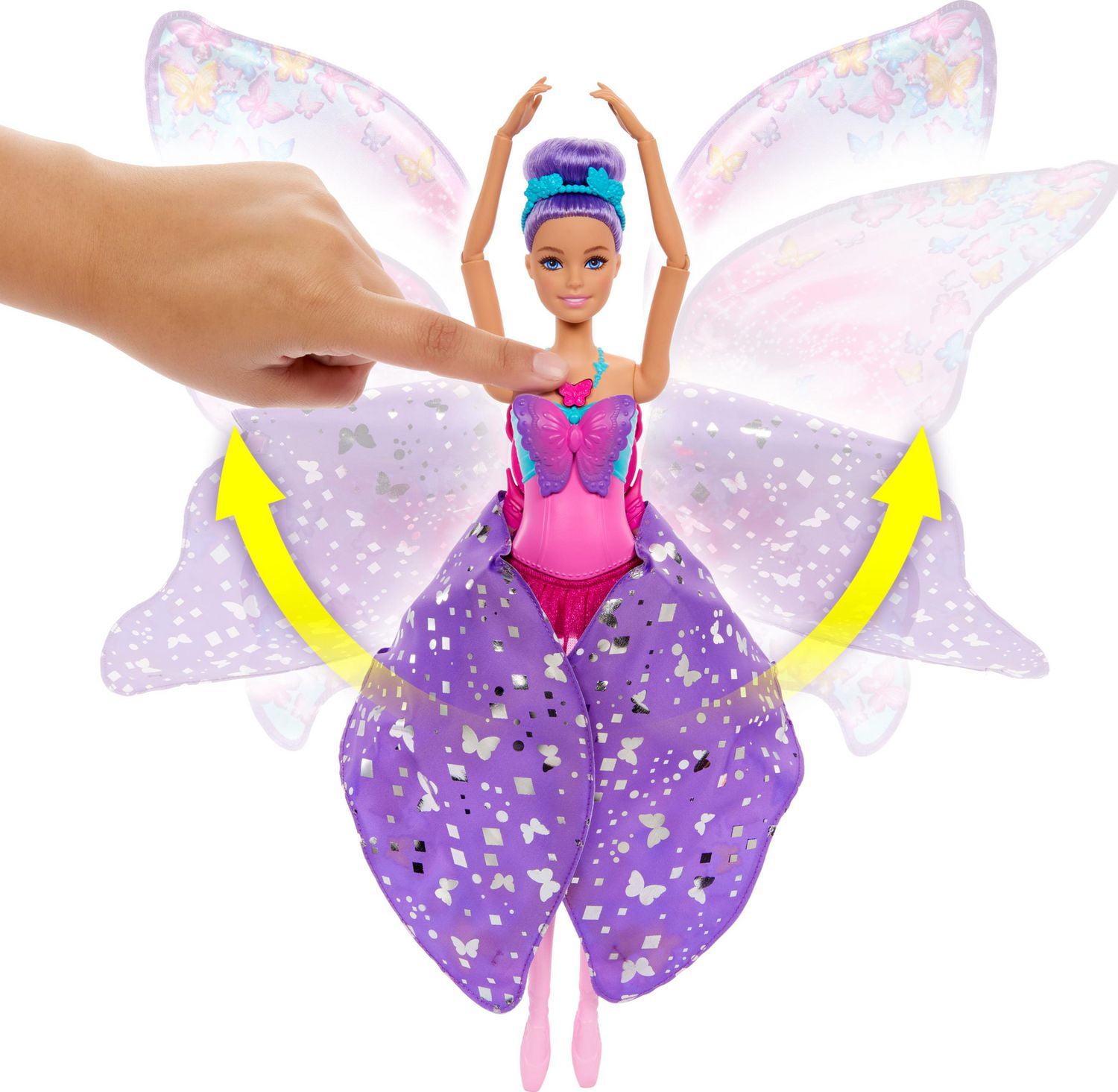 Barbie De Danseuse a Papillon Poupee transformation 2en1 Ages 3Y Walmart